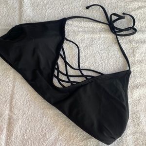 Massimo swim top with  cross cross cage front